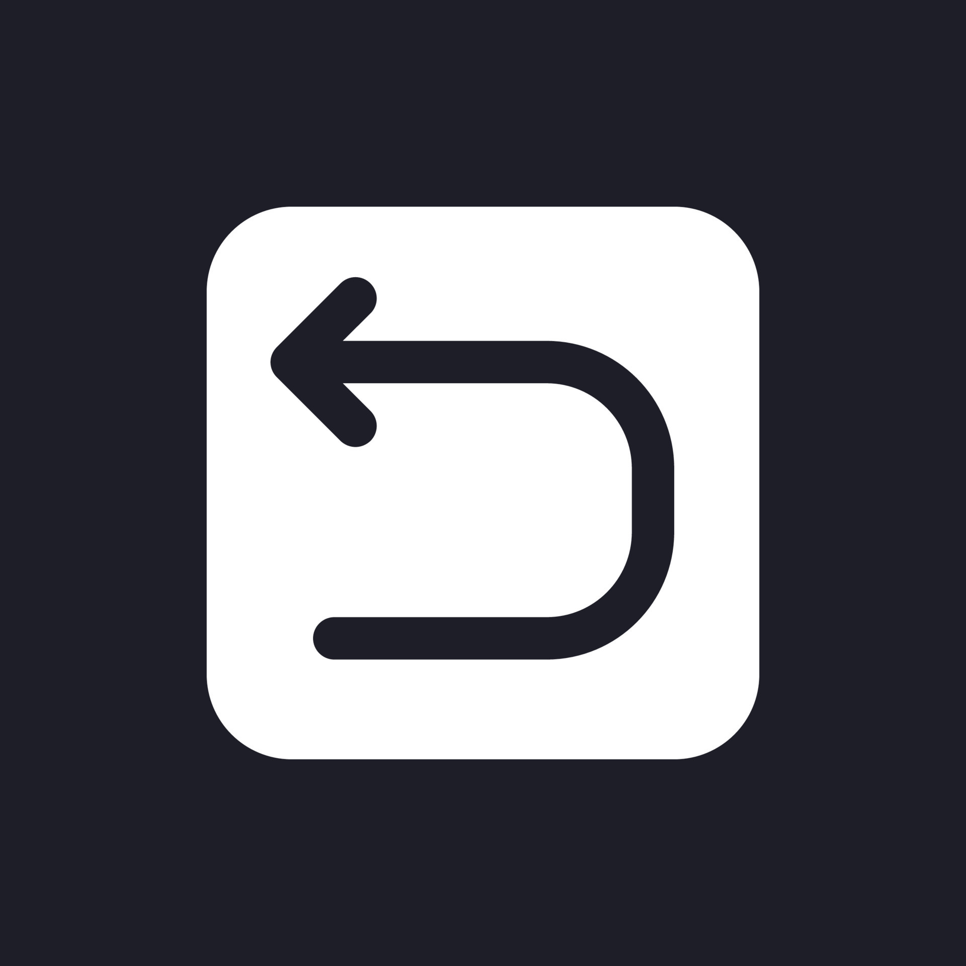 Backward arrow dark mode glyph ui icon. Previous page. Control panel. User  interface design. White silhouette symbol on black space. Solid pictogram  for web, mobile. Vector isolated illustration 15123060 Vector Art at  Vecteezy