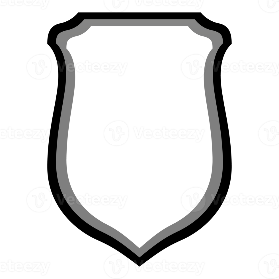 Shield icon template. Logo design in flat style. Colorful PNG illustration.