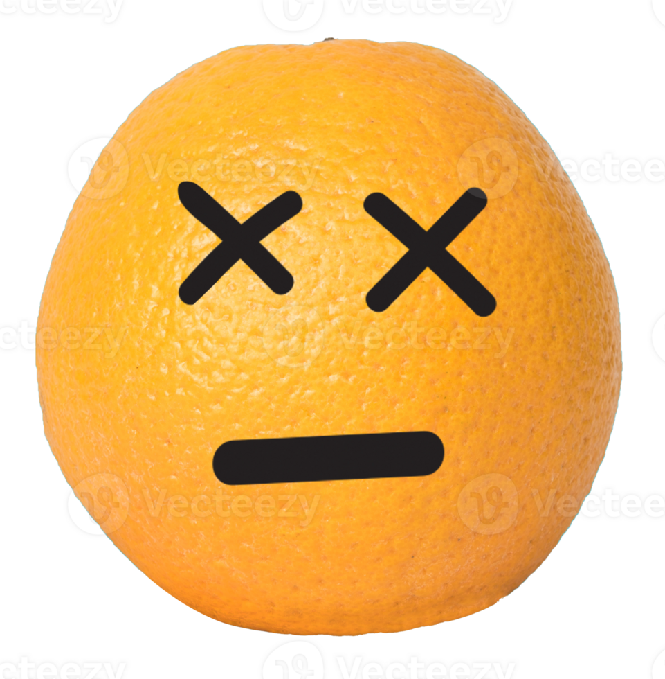 Orange face numb isolated 15123620 PNG