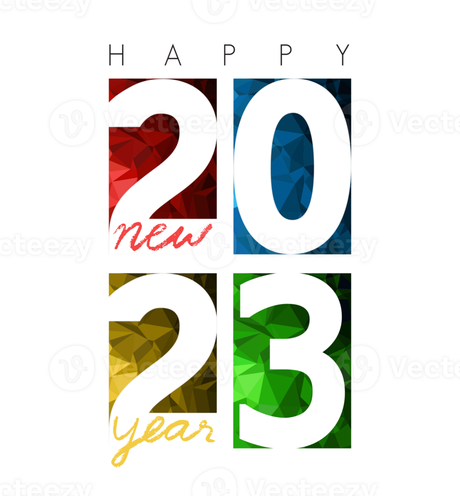 Happy new year 2023, horizontal banner. Brochure or calendar cover design template. Cover of business diary for year 2023. The art of paper cut. png