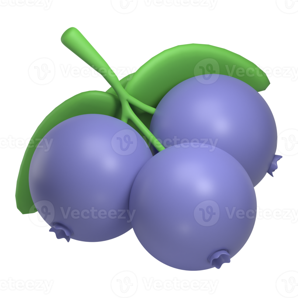 blueberry 3d icon png