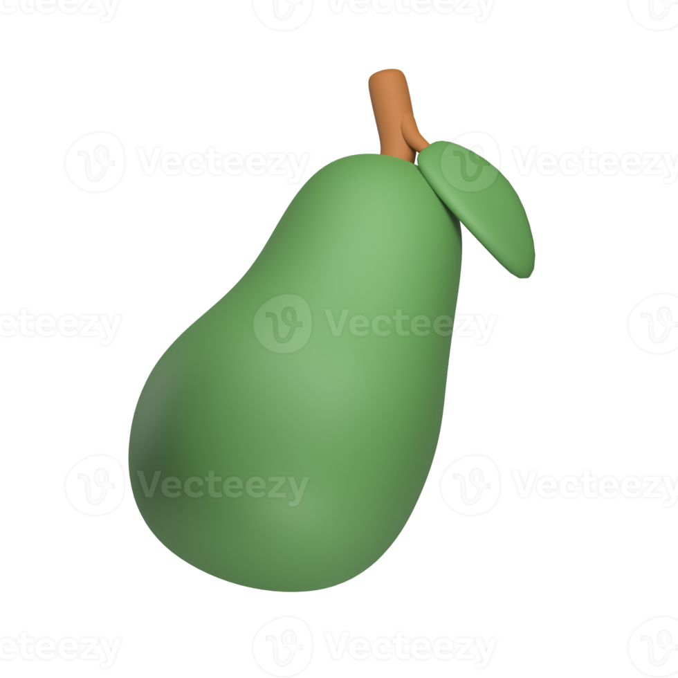 Avocado-3D-Symbol png