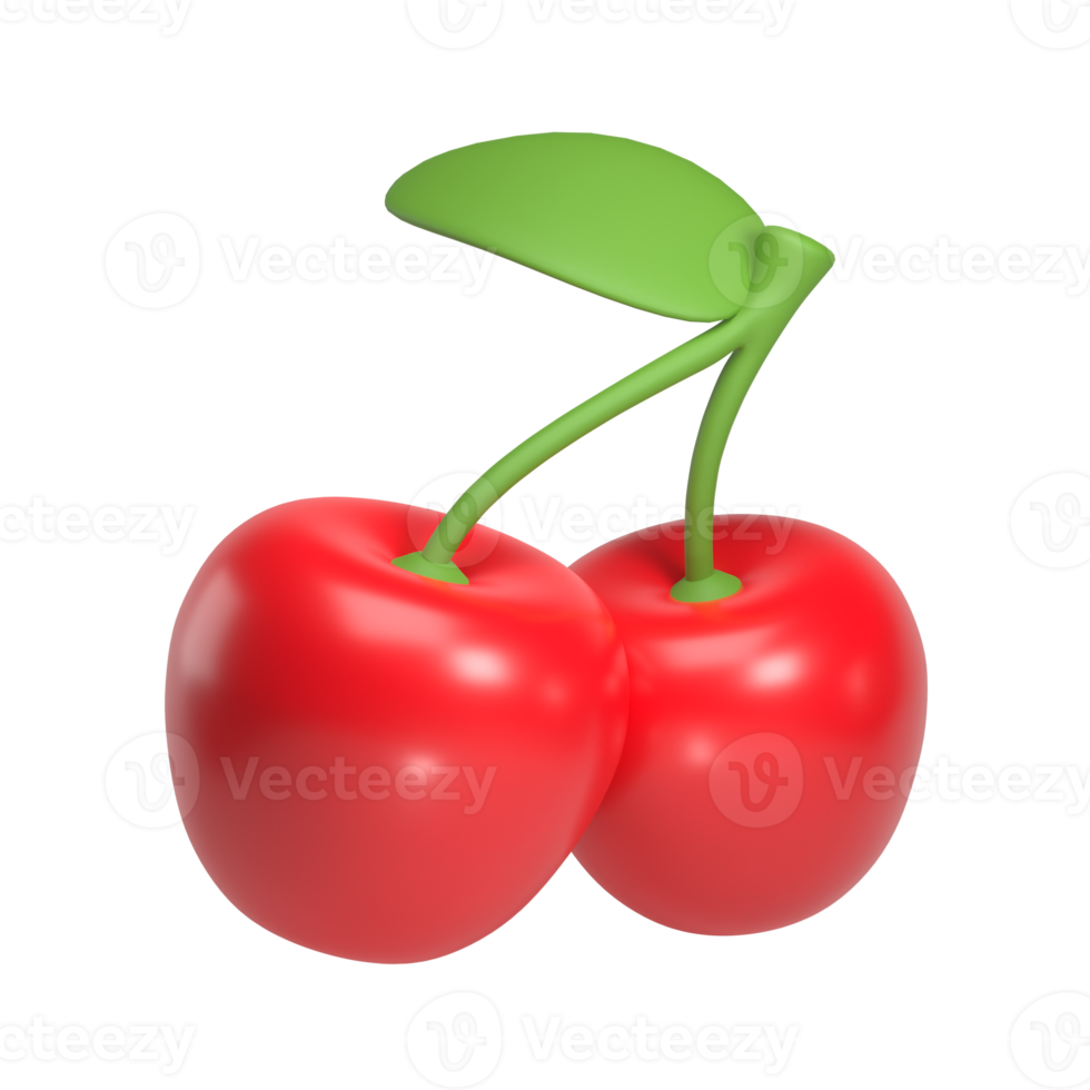 cherry fruit 3d icon png