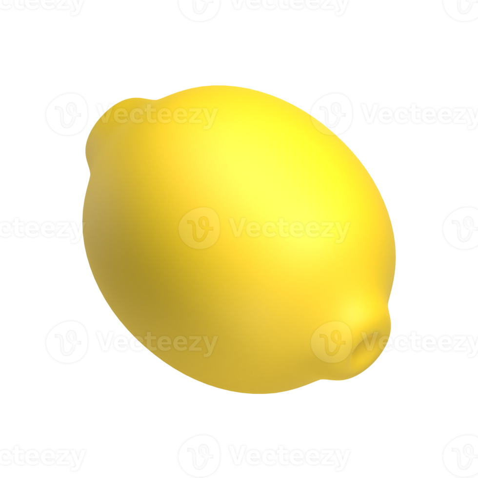 lemon fruit 3d icon png