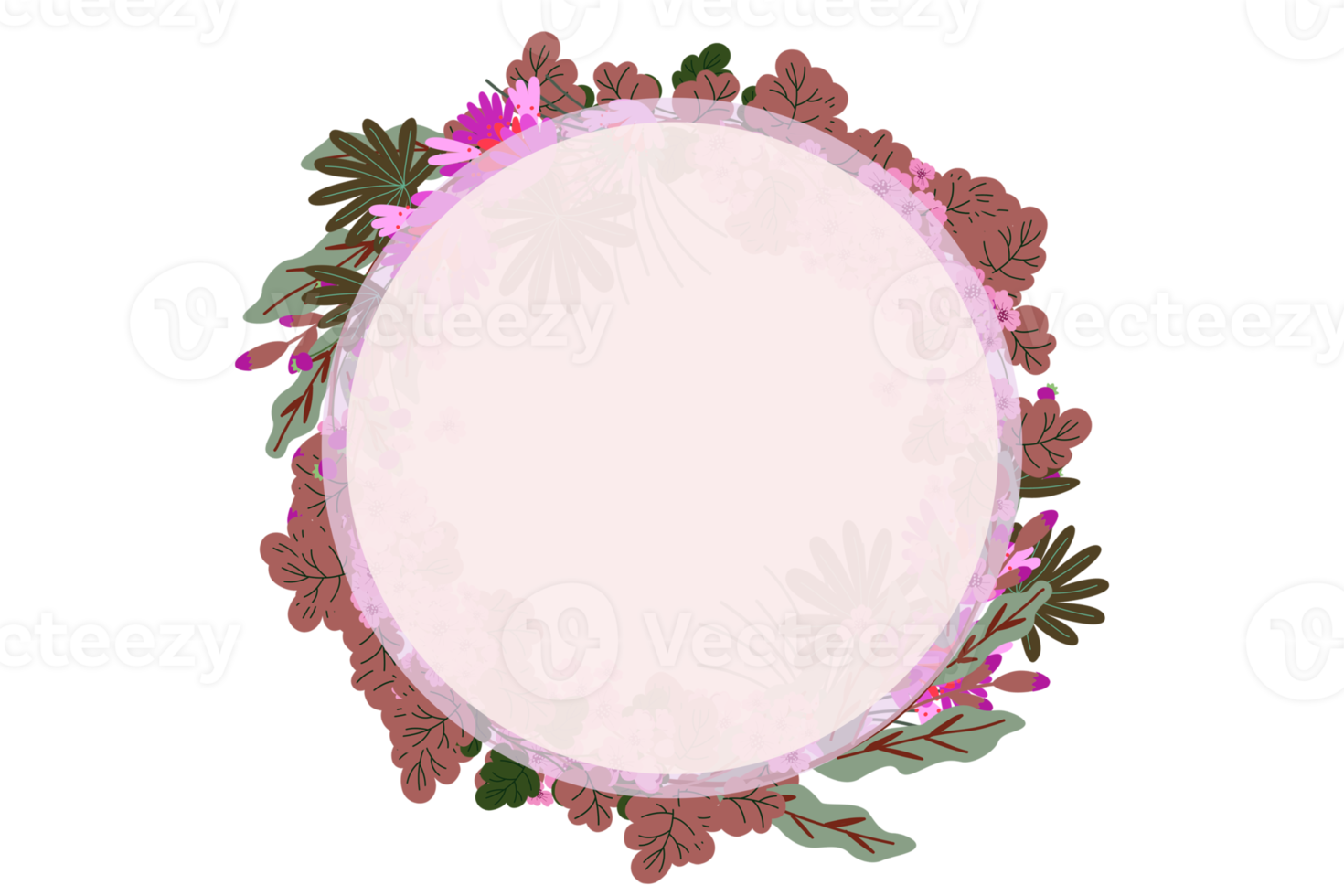 Flower Frame PNG, Floral Frame PNG