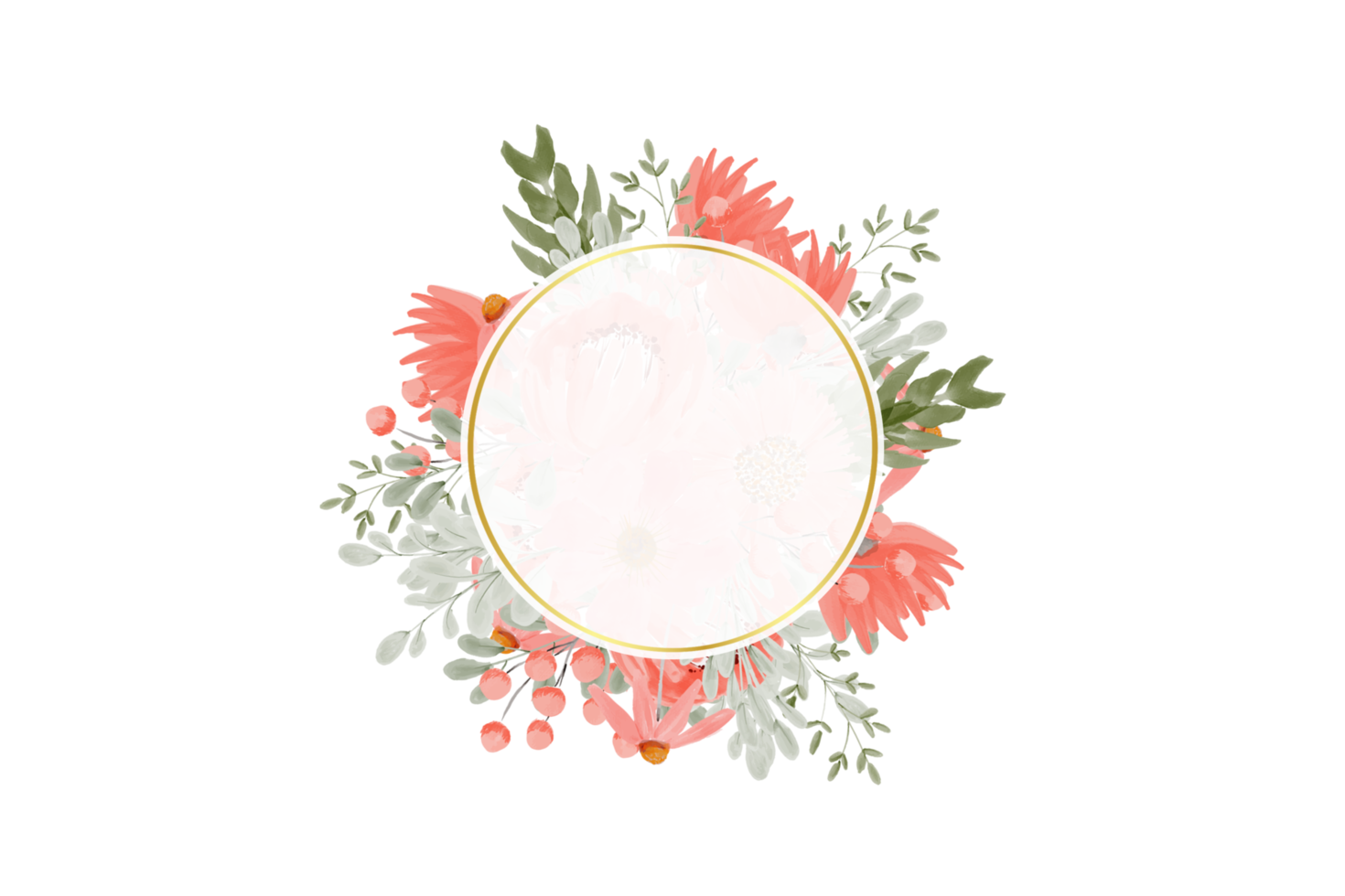 Flower Frame PNG, Floral Frame PNG