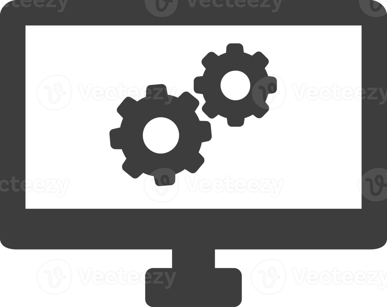 Computereinstellung schwarzes Symbol, soziales Symbolset. png