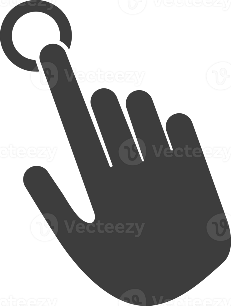 Hand pointing black icon, Social icon set. png