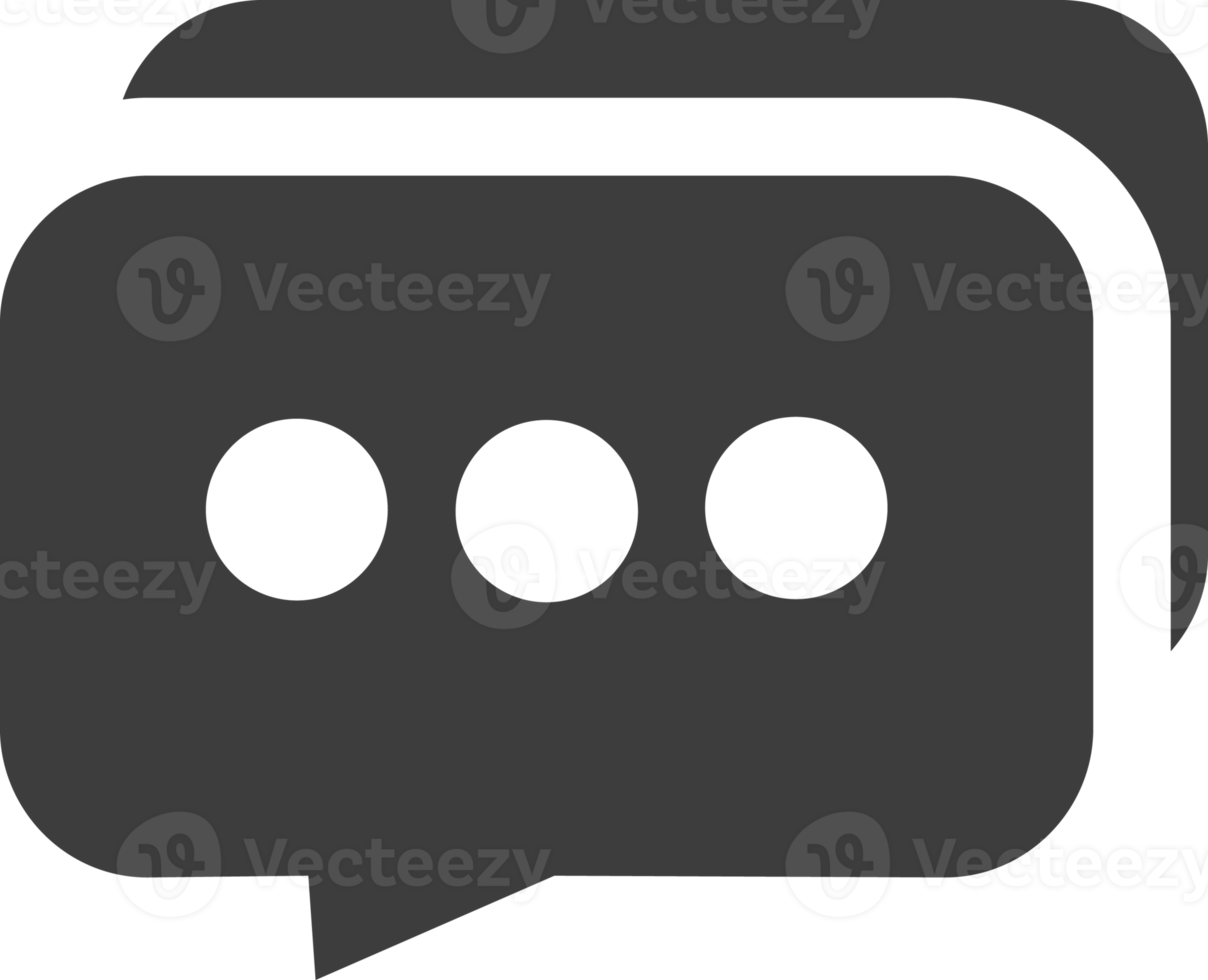 Chat black icon, Social icon set. png