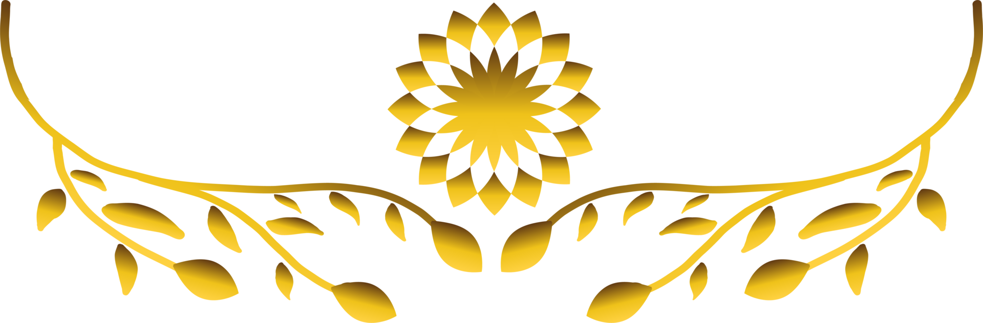 luxurious floral gold design ornament 15124286 PNG