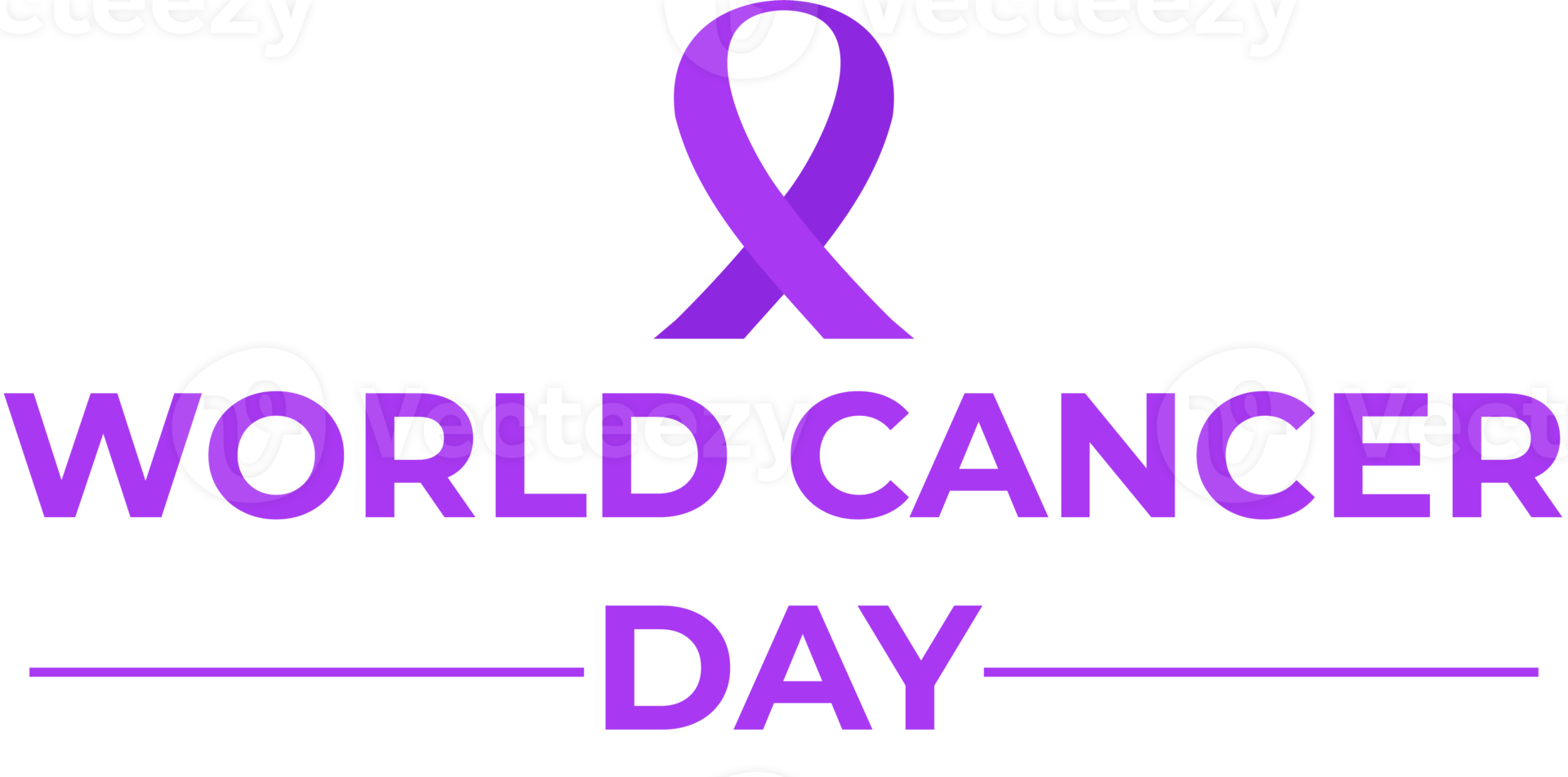 world cancer day purple ribbon png