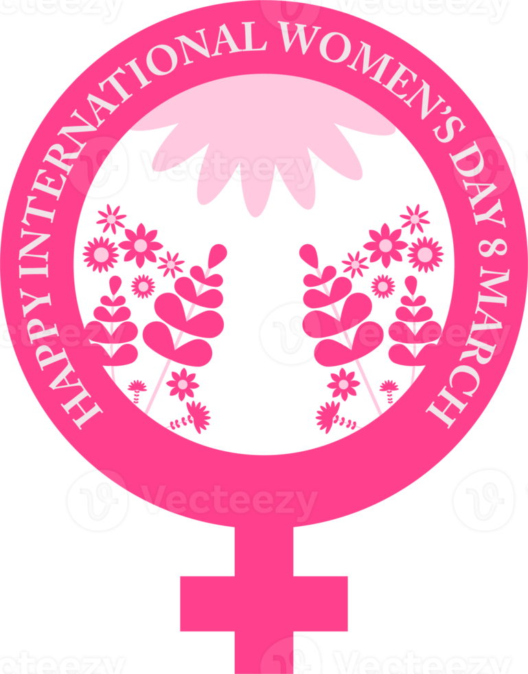 distintivo do dia internacional da mulher png