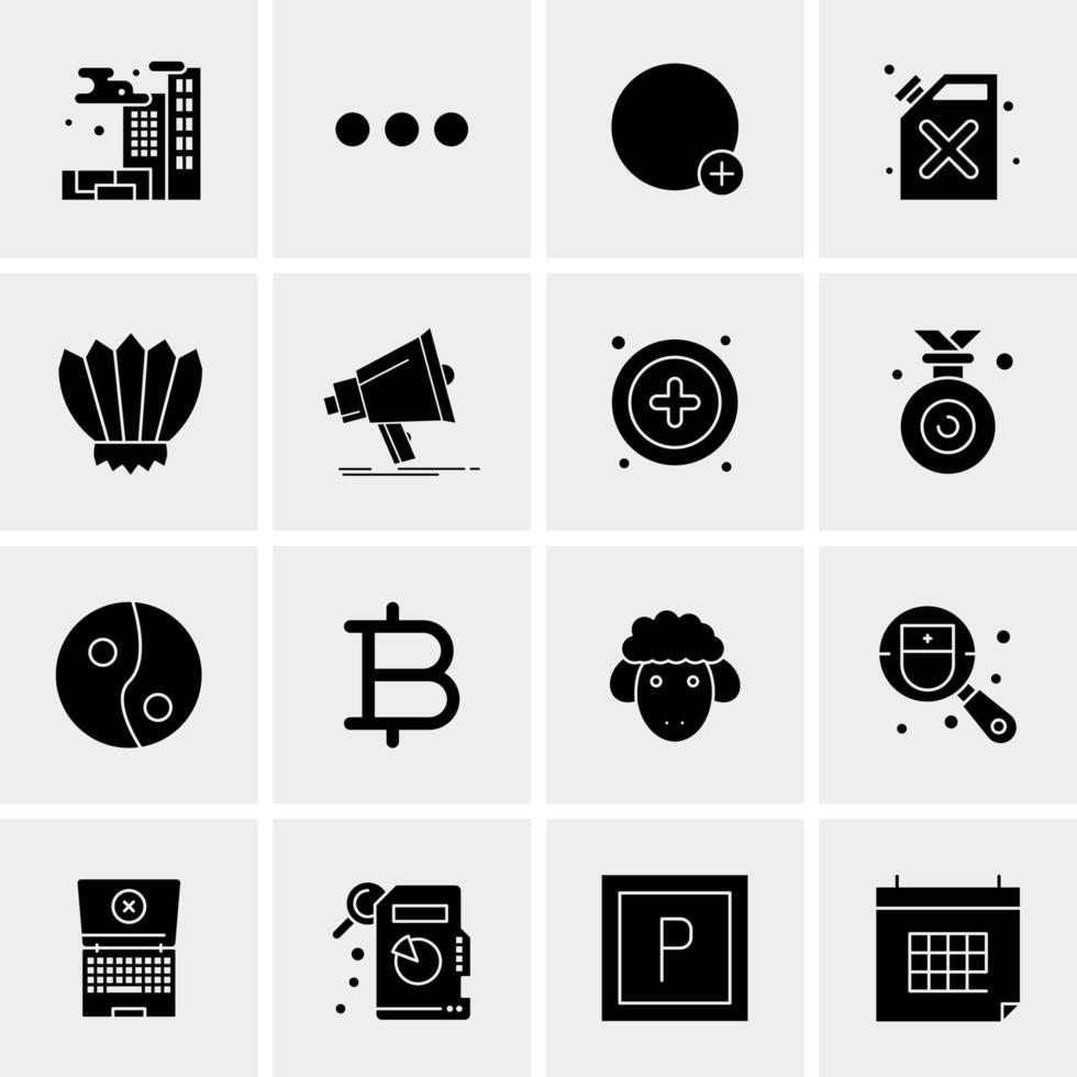 16 iconos universales de negocios vector ilustración de icono creativo para usar en proyectos relacionados con la web y dispositivos móviles