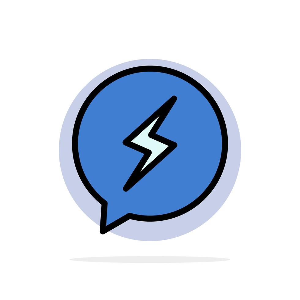 Chat Sms Chatting Power Abstract Circle Background Flat color Icon vector