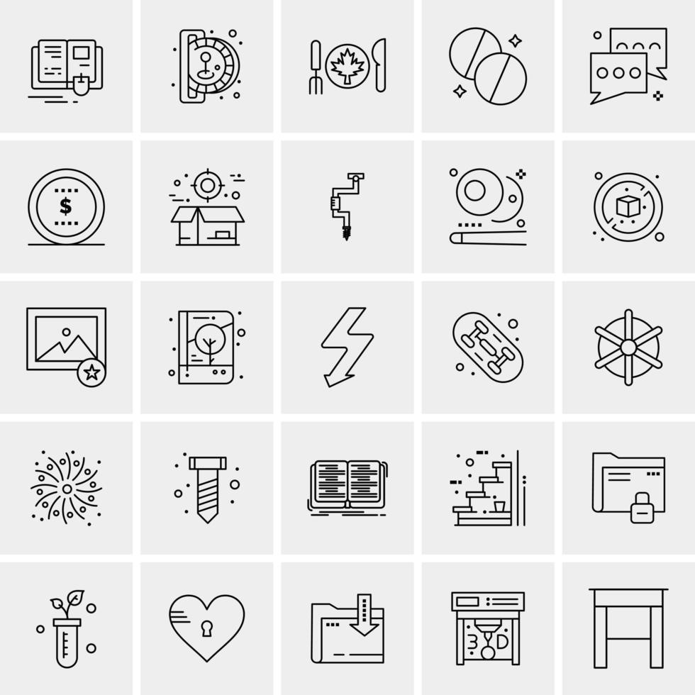 25 Universal Business Icons Vector Creative Icon Illustration to use in web and Mobile Related project