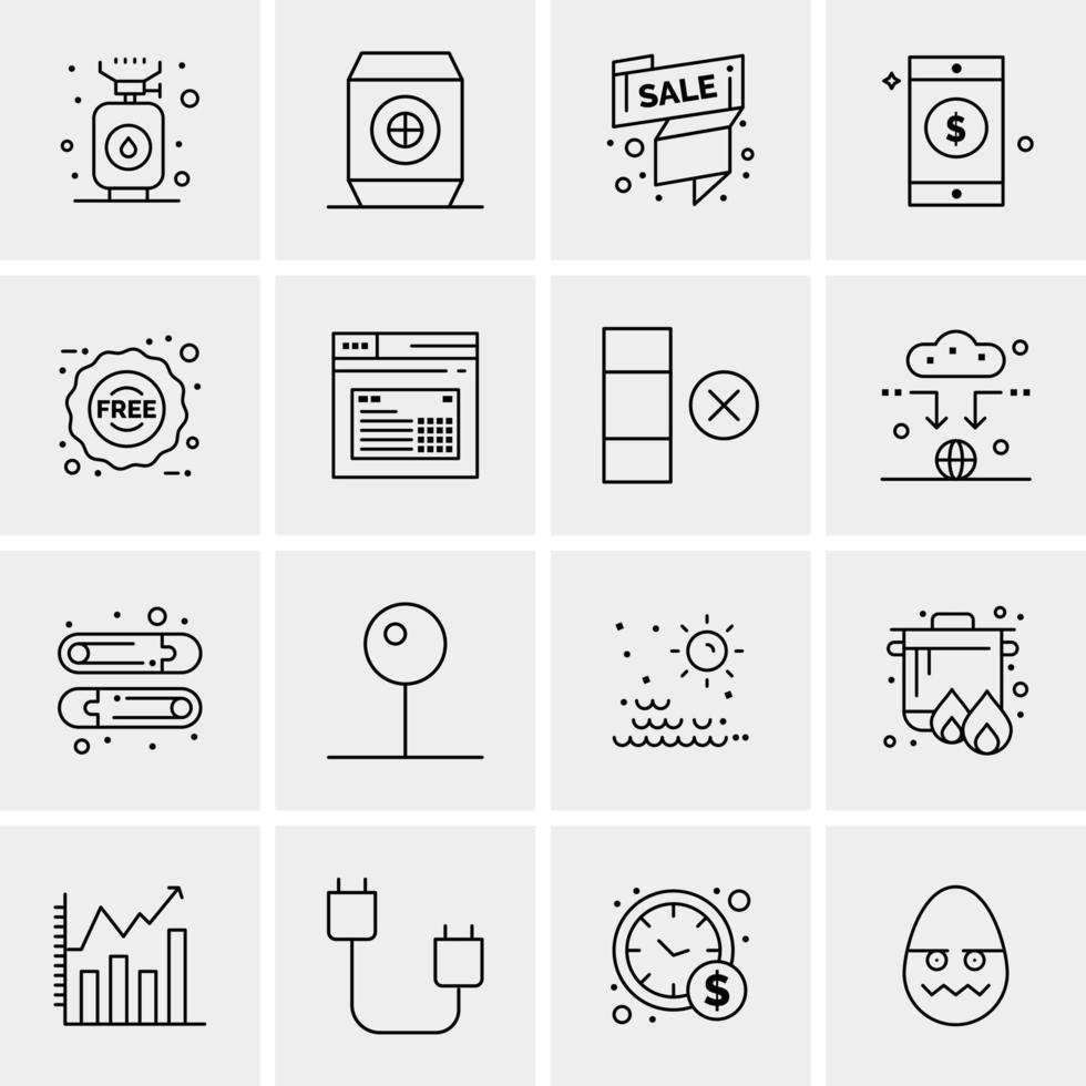 16 Universal Business Icons Vector Creative Icon Illustration to use in web and Mobile Related project