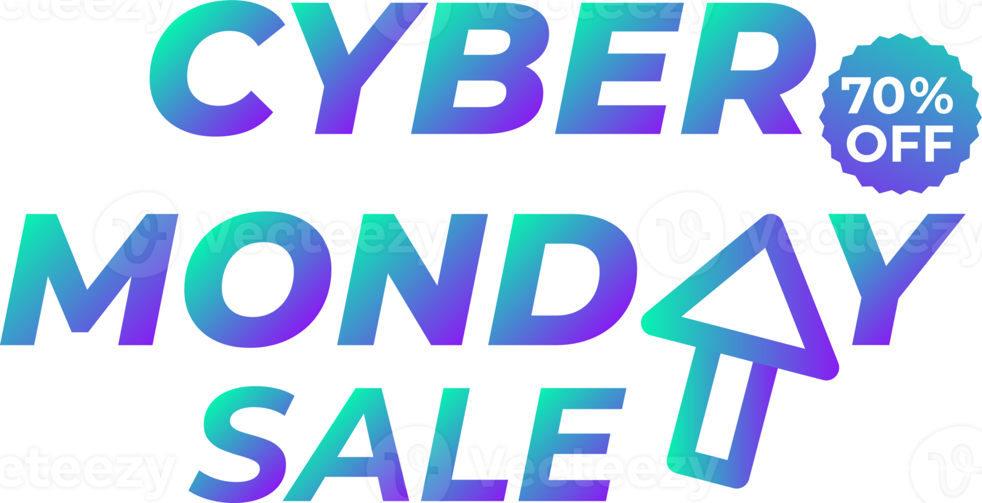 élément de conception de vente cyber lundi png