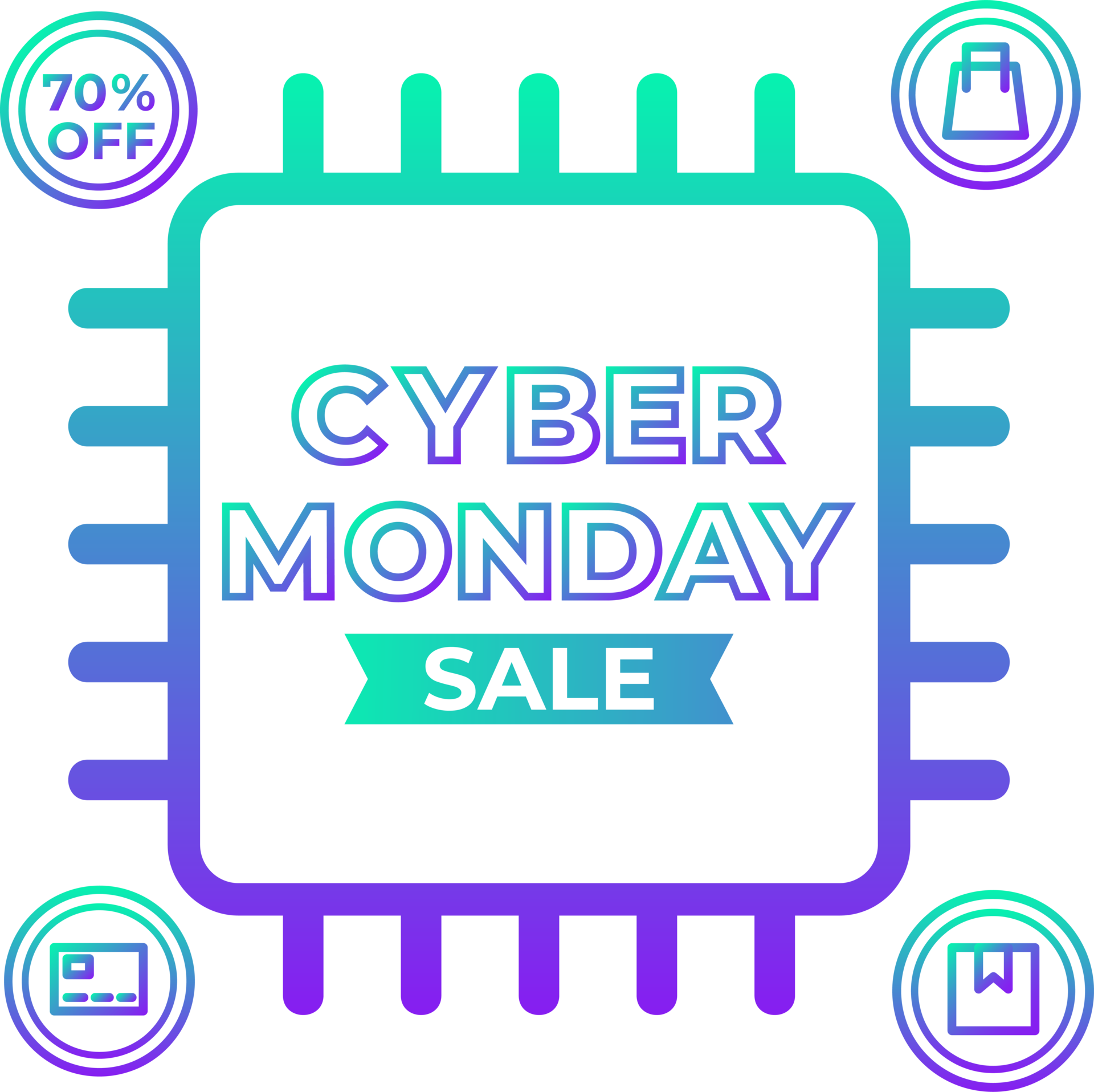 cyber monday sale design element 15124706 PNG