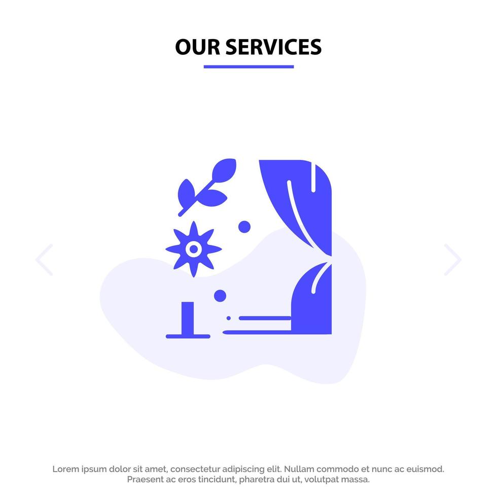 Our Services Arch Love Wedding Heart Solid Glyph Icon Web card Template vector