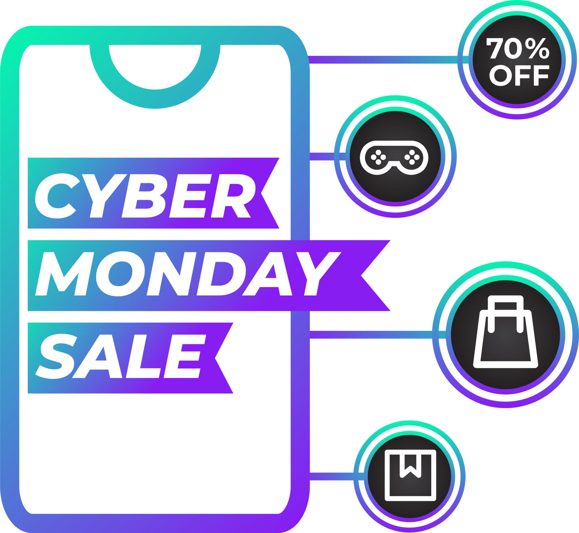 cyber monday sale design element 15124783 PNG