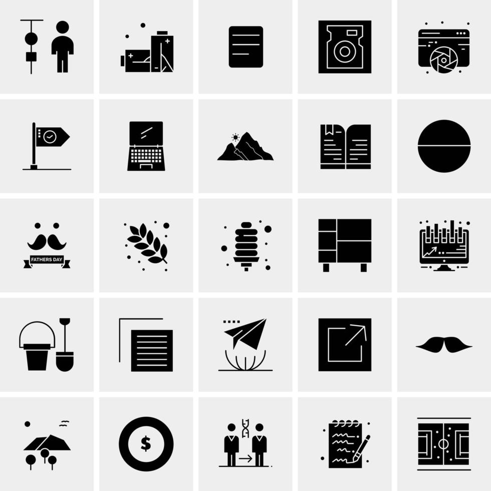 25 iconos de negocios universales vector ilustración de icono creativo para usar en proyectos relacionados con la web y dispositivos móviles