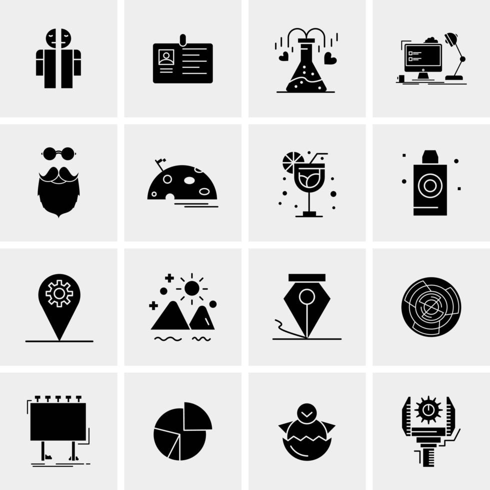 16 Business Universal Icons Vector Creative Icon Illustration to use in web and Mobile Related project