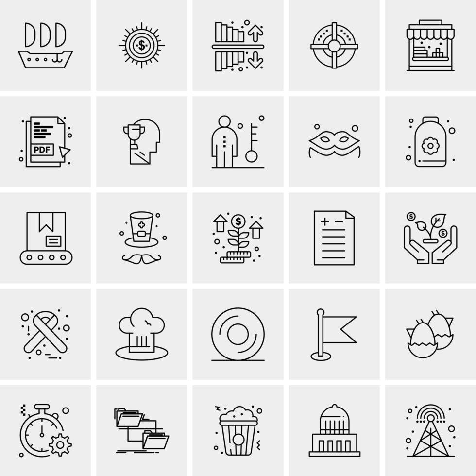 25 Universal Business Icons Vector Creative Icon Illustration to use in web and Mobile Related project