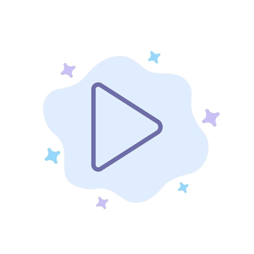 Play Video Twitter Blue Icon on Abstract Cloud Background vector