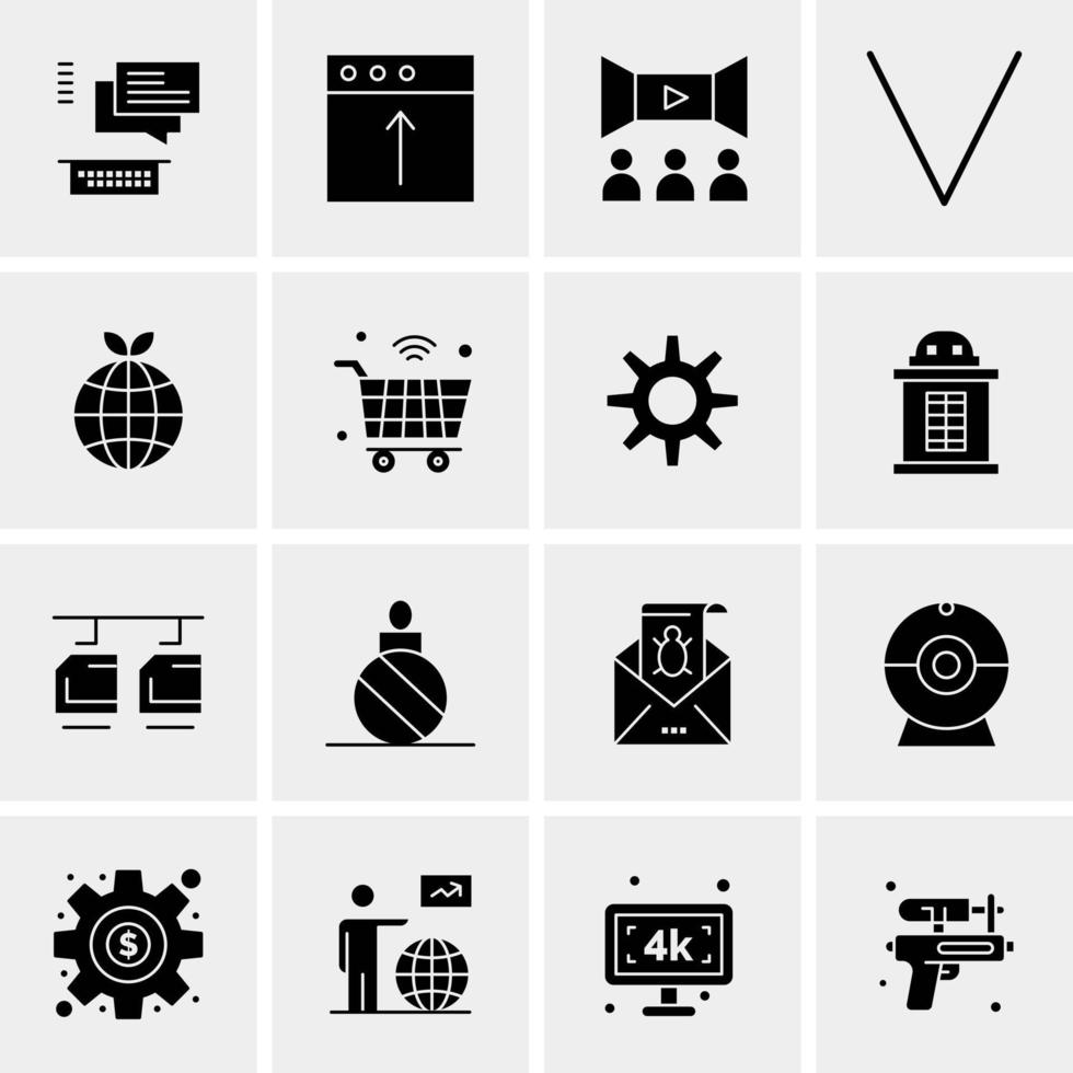 16 Universal Business Icons Vector Creative Icon Illustration to use in web and Mobile Related project