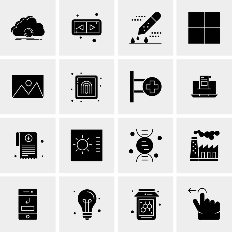 16 Universal Business Icons Vector Creative Icon Illustration to use in web and Mobile Related project