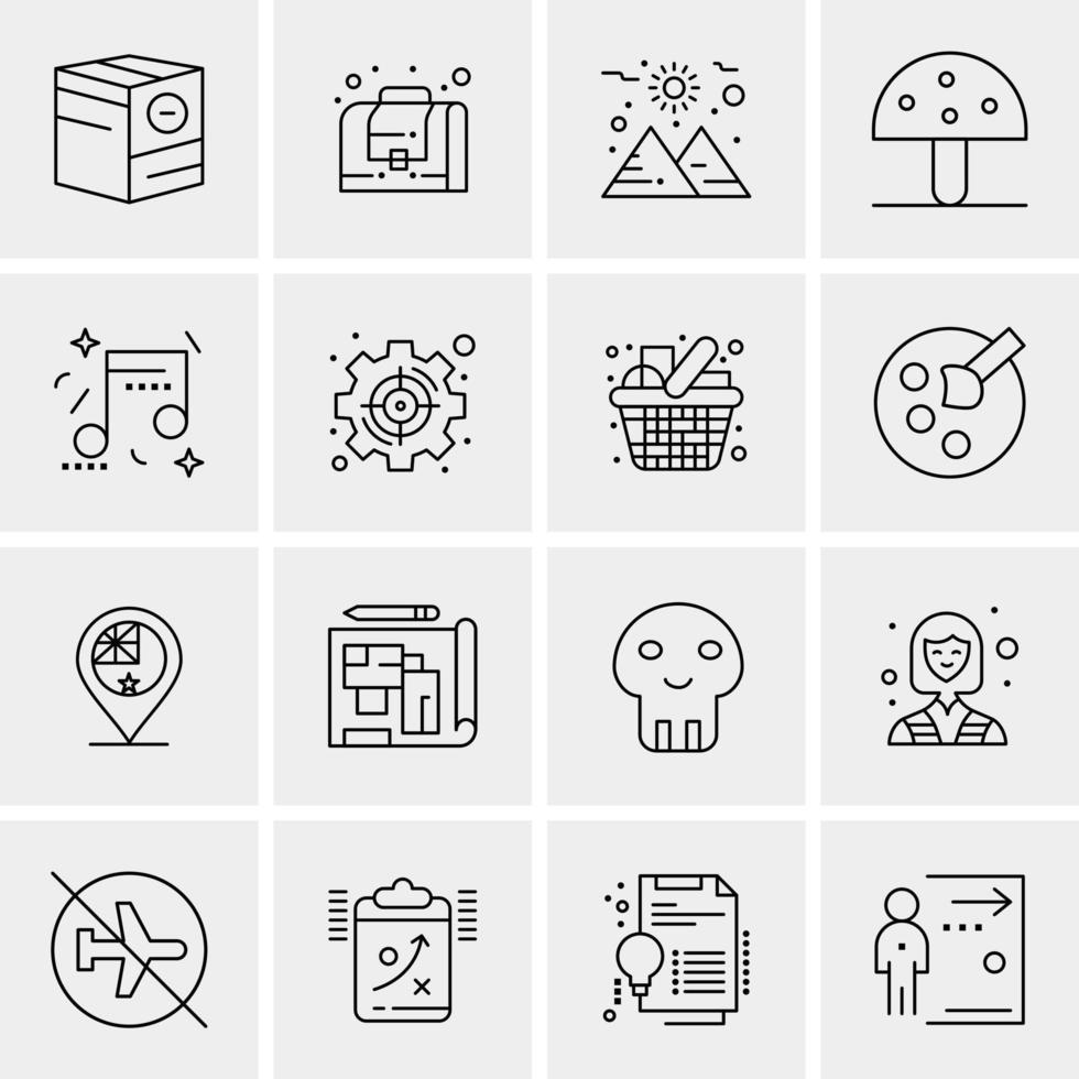 16 Universal Business Icons Vector Creative Icon Illustration to use in web and Mobile Related project