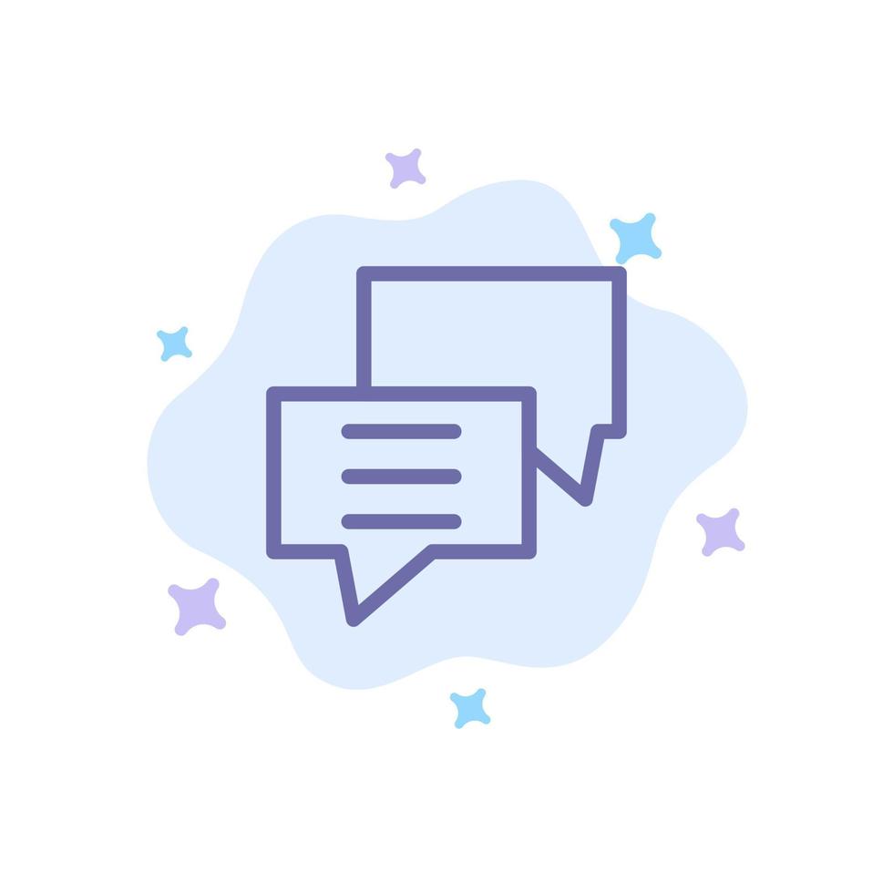 Bubbles Chat Customer Discuss Group Blue Icon on Abstract Cloud Background vector