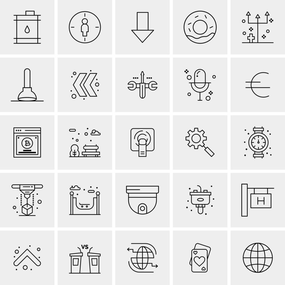 25 Universal Business Icons Vector Creative Icon Illustration to use in web and Mobile Related project