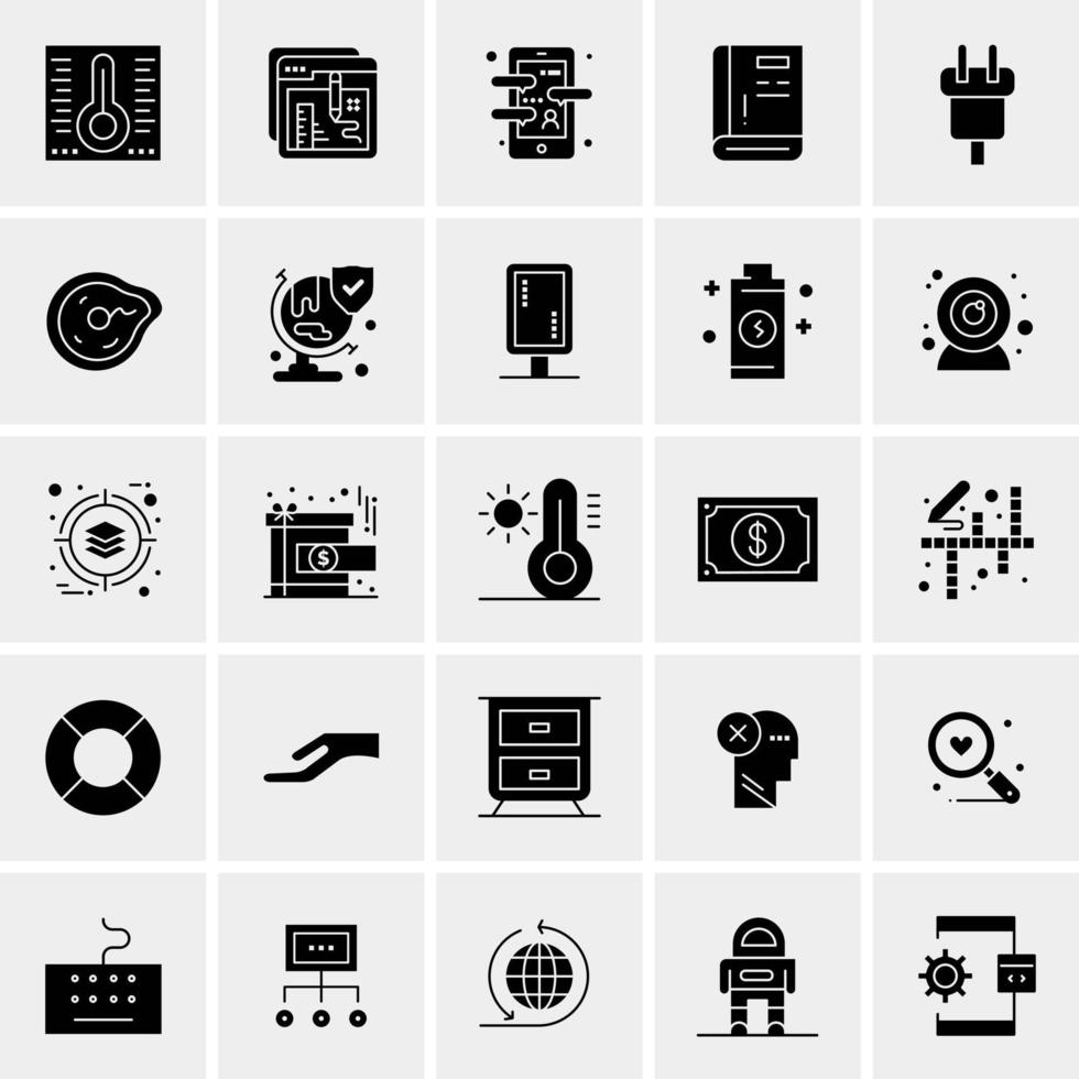 25 iconos de negocios universales vector ilustración de icono creativo para usar en proyectos relacionados con la web y dispositivos móviles