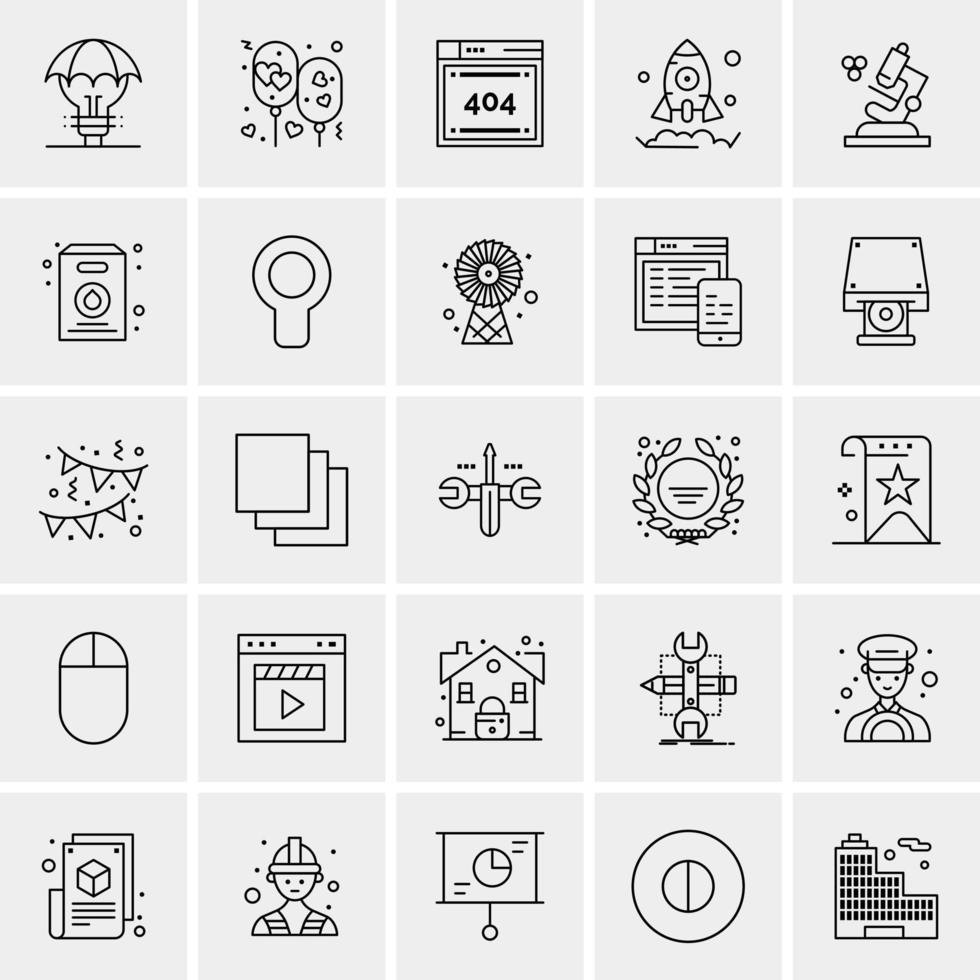 25 Universal Business Icons Vector Creative Icon Illustration to use in web and Mobile Related project