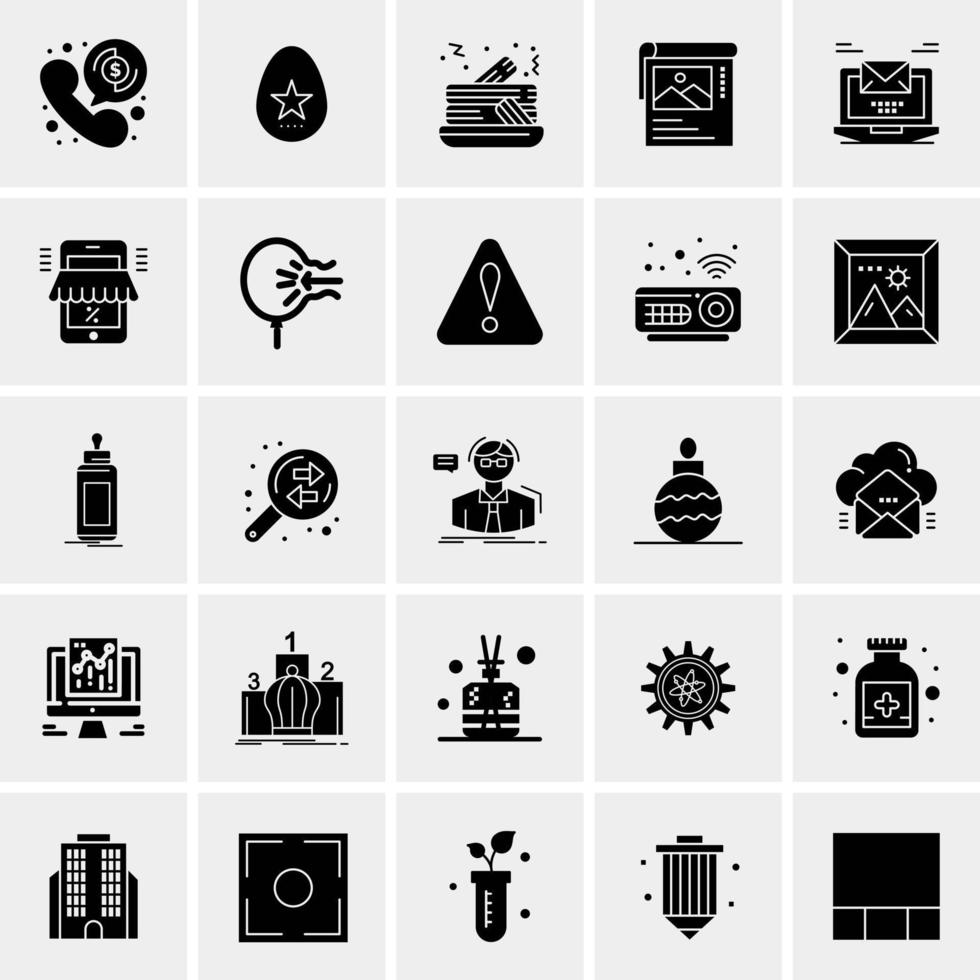 25 iconos de negocios universales vector ilustración de icono creativo para usar en proyectos relacionados con la web y dispositivos móviles