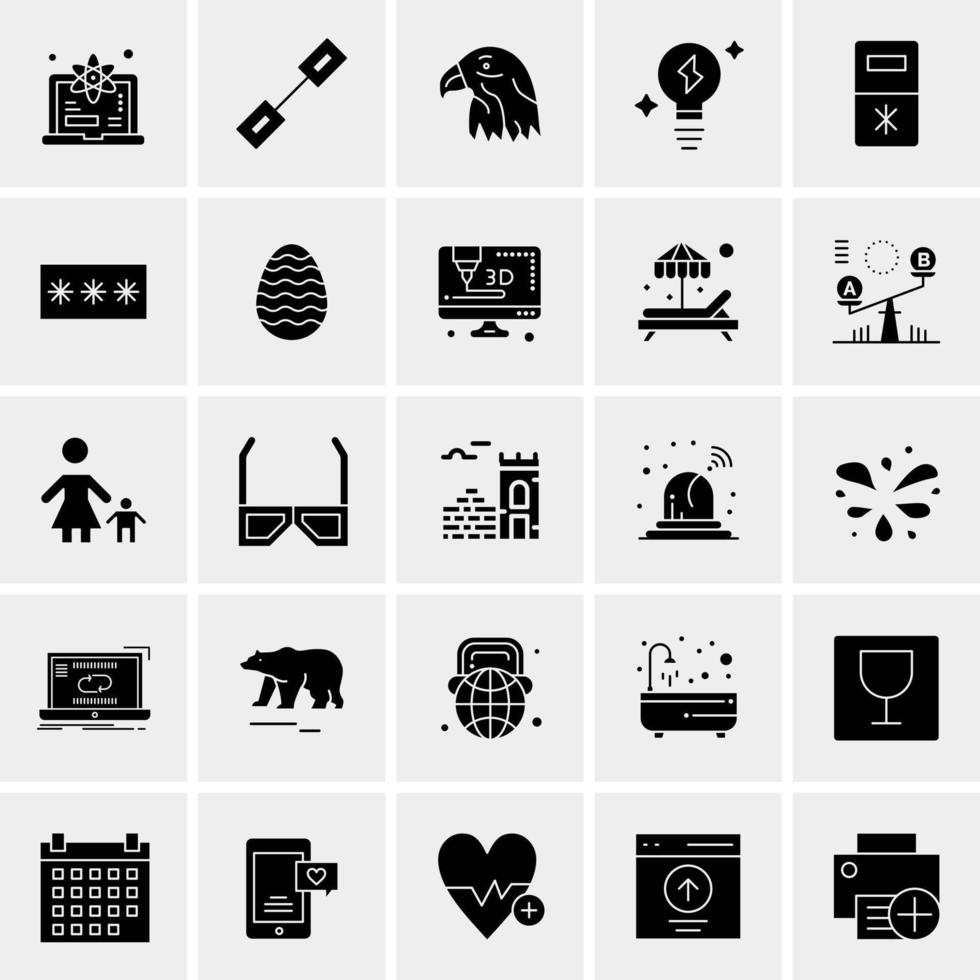 25 iconos de negocios universales vector ilustración de icono creativo para usar en proyectos relacionados con la web y dispositivos móviles