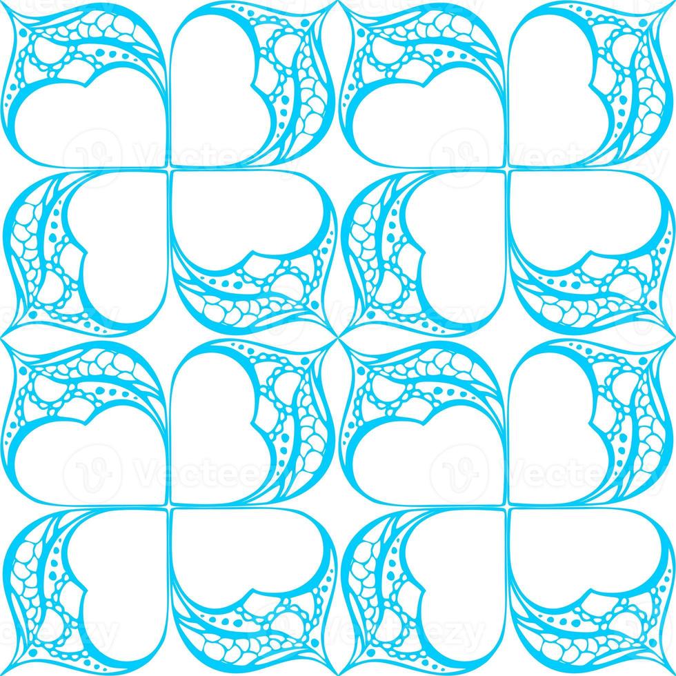 seamless graphic abstract tile pattern, blue geometric ornament on white background, texture, design photo