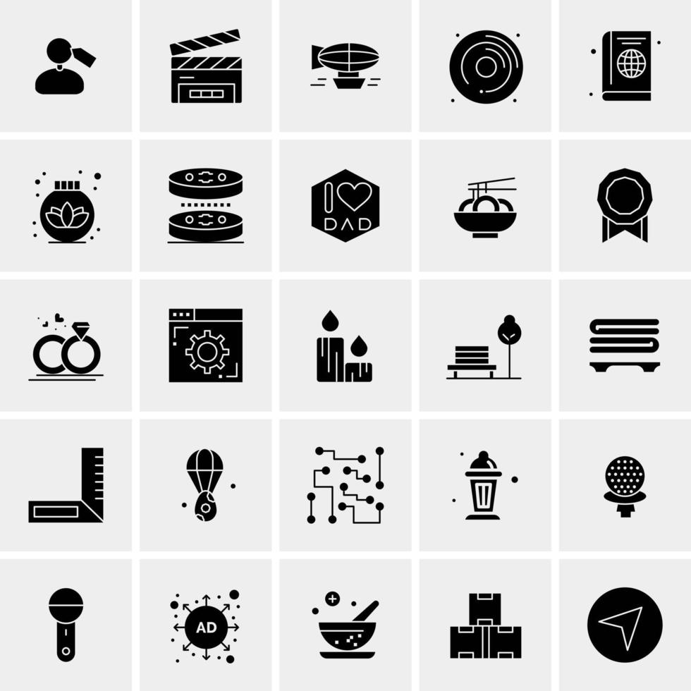 25 iconos de negocios universales vector ilustración de icono creativo para usar en proyectos relacionados con la web y dispositivos móviles