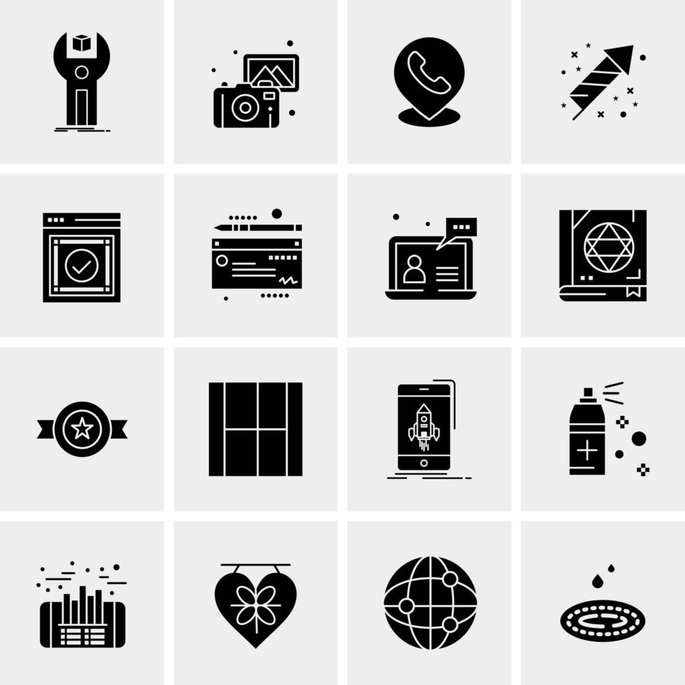 16 Universal Business Icons Vector Creative Icon Illustration to use in web and Mobile Related project