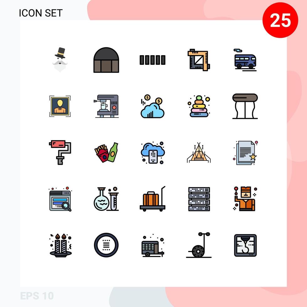 25 Creative Icons Modern Signs and Symbols of coach graphic editor mosque designing tool crop Editable Vector Design Elements