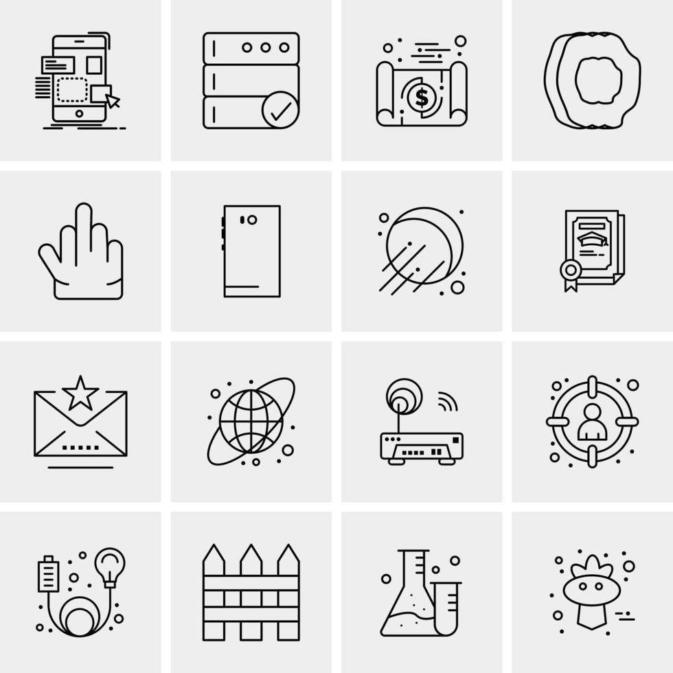 16 Business Universal Icons Vector Creative Icon Illustration to use in web and Mobile Related project