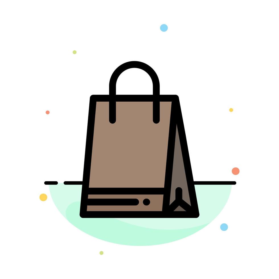 Bag Shopping Canada Abstract Flat Color Icon Template vector