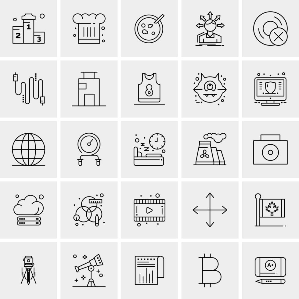 25 Universal Business Icons Vector Creative Icon Illustration to use in web and Mobile Related project