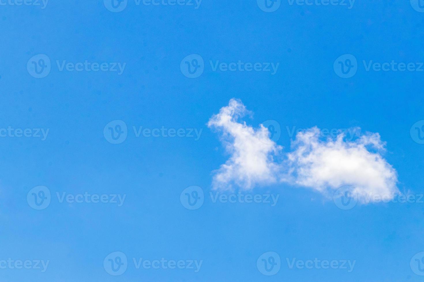 Blue sky with beautiful clouds on sunny day in Mexico. photo