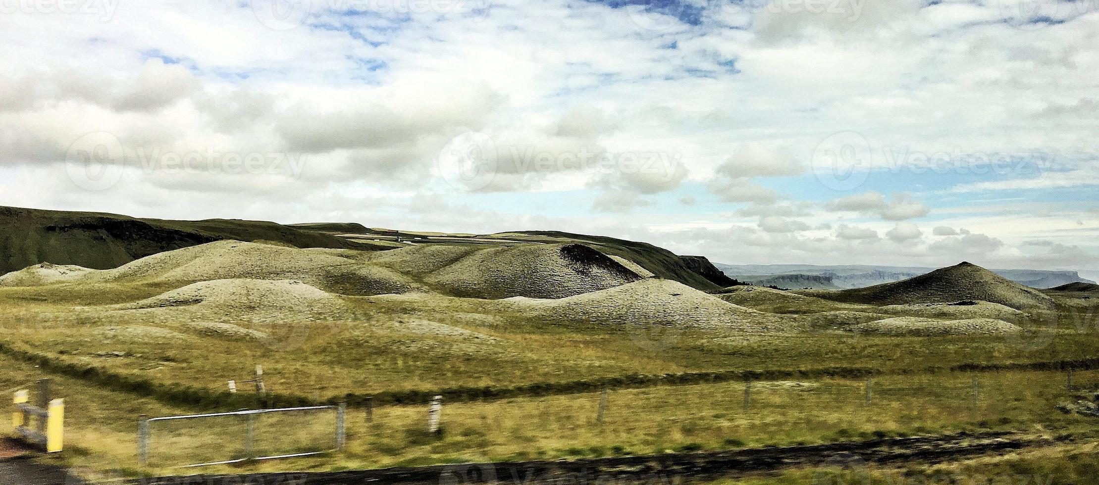 A view of Icelandic Scenery in the south of the country photo