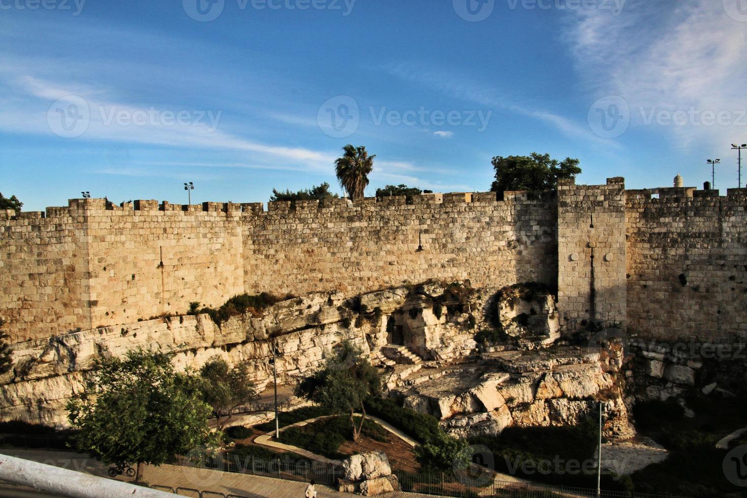 una vista de jerusalén en israel foto
