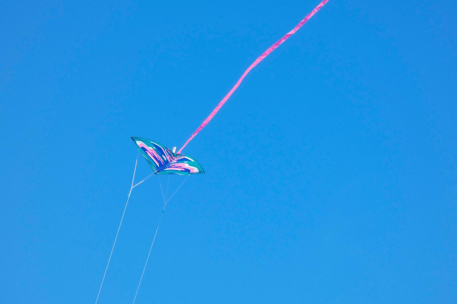 kite furrowing and hovering in the air under the blue sky photo