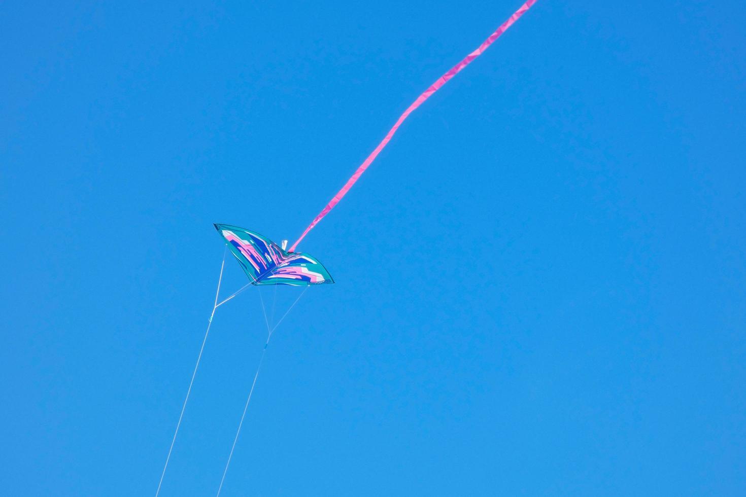 kite furrowing and hovering in the air under the blue sky photo