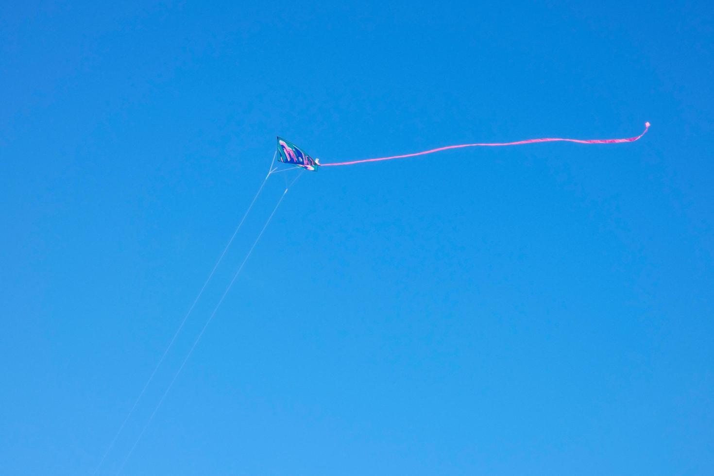 kite furrowing and hovering in the air under the blue sky photo